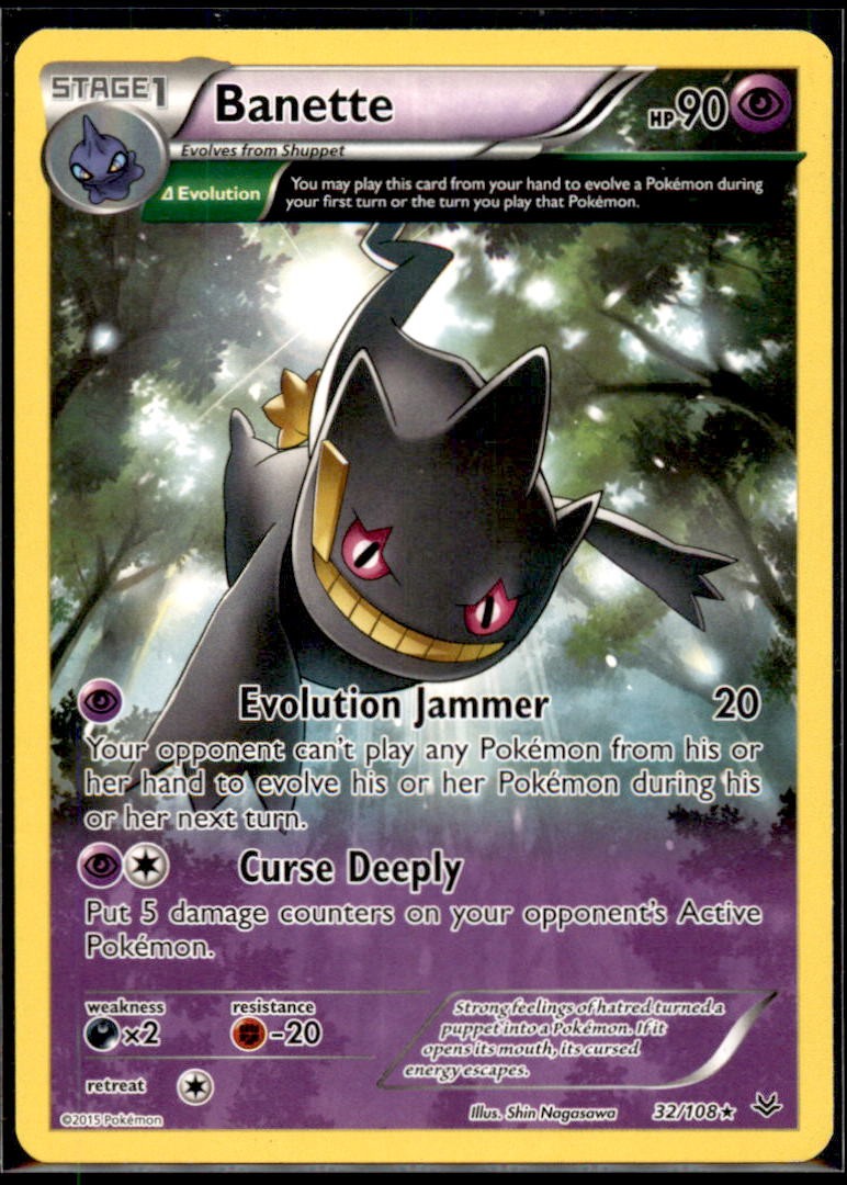 PokemonTCG - Banette (32 Delta) Rare XY - Roaring Skies 32/108 LP