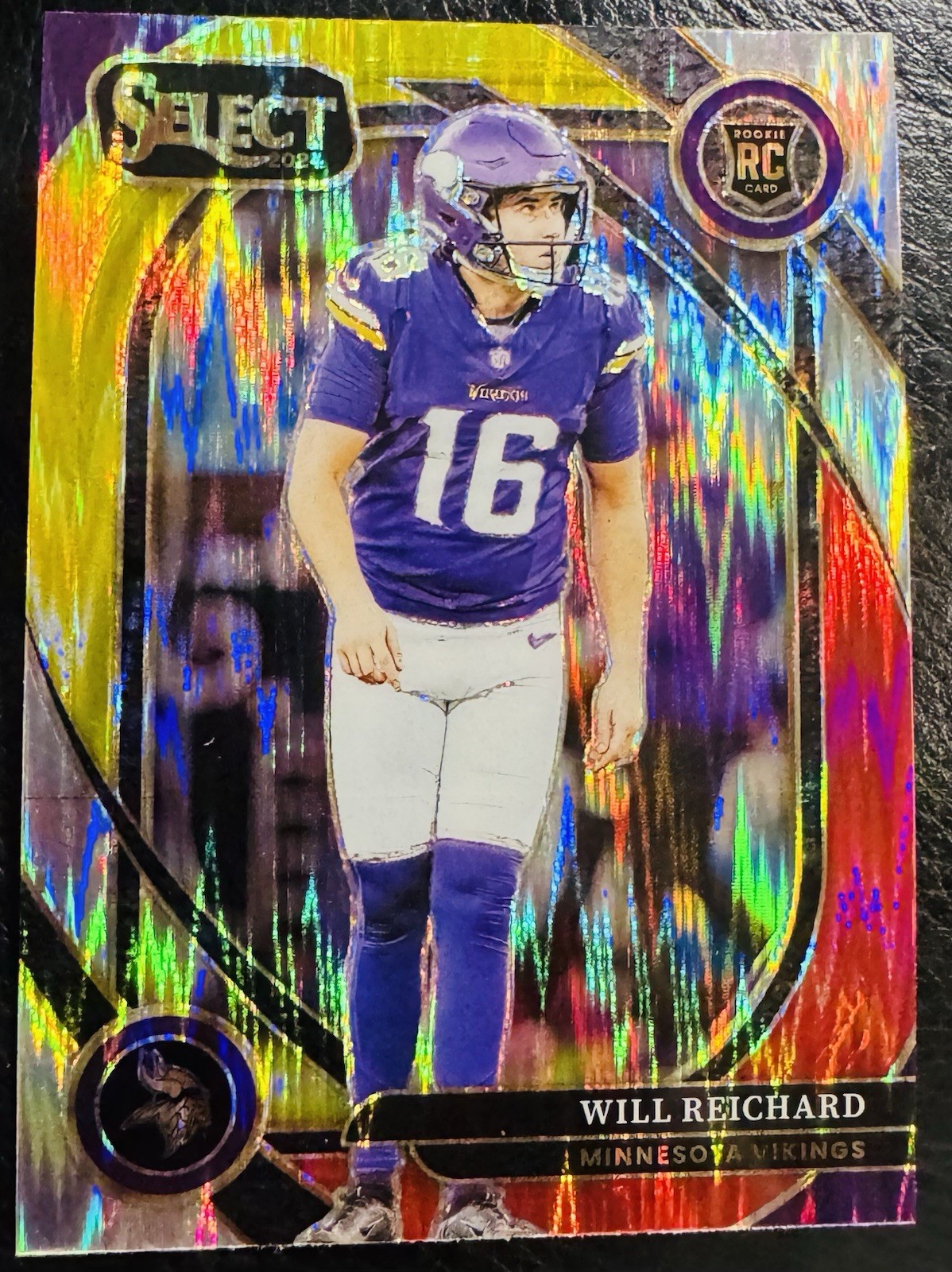 Will Reichard Panini Select #300 Red & Yellow Shock