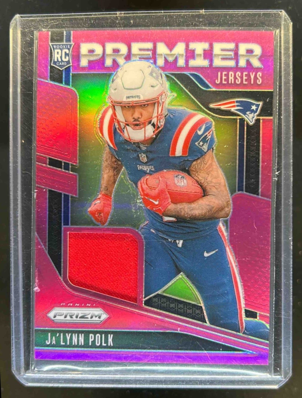 2024 Prizm Ja'Lynn Polk Premier Jerseys RC Pink Rookie #PJ-JPK Patriots