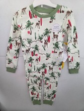 Burt's Bees kids Toddler 2T Tropical Christmas Pajama Set NWT