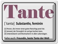 Blechschild 30X40 Cm Tante Freundin Beste Welt Spruch Zitat Deko Geschenk Metall