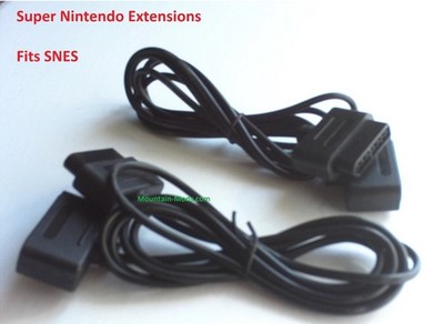 2 New 6ft Super Nintendo SNES System Console Controller Extensions 16-Bit Retro