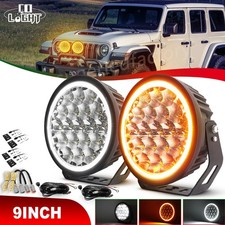 9 Inch Round Led Work Lights Drl Combo Driving Lamp Offroad Truck Suv Utv 4wd