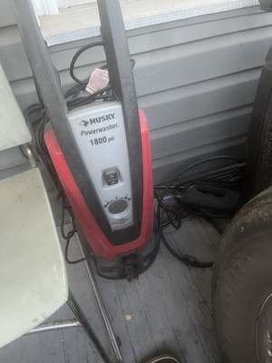 Husky Powerwasher 1800 PSI Corded Electric Pressure Washer w/ Gun, Storage