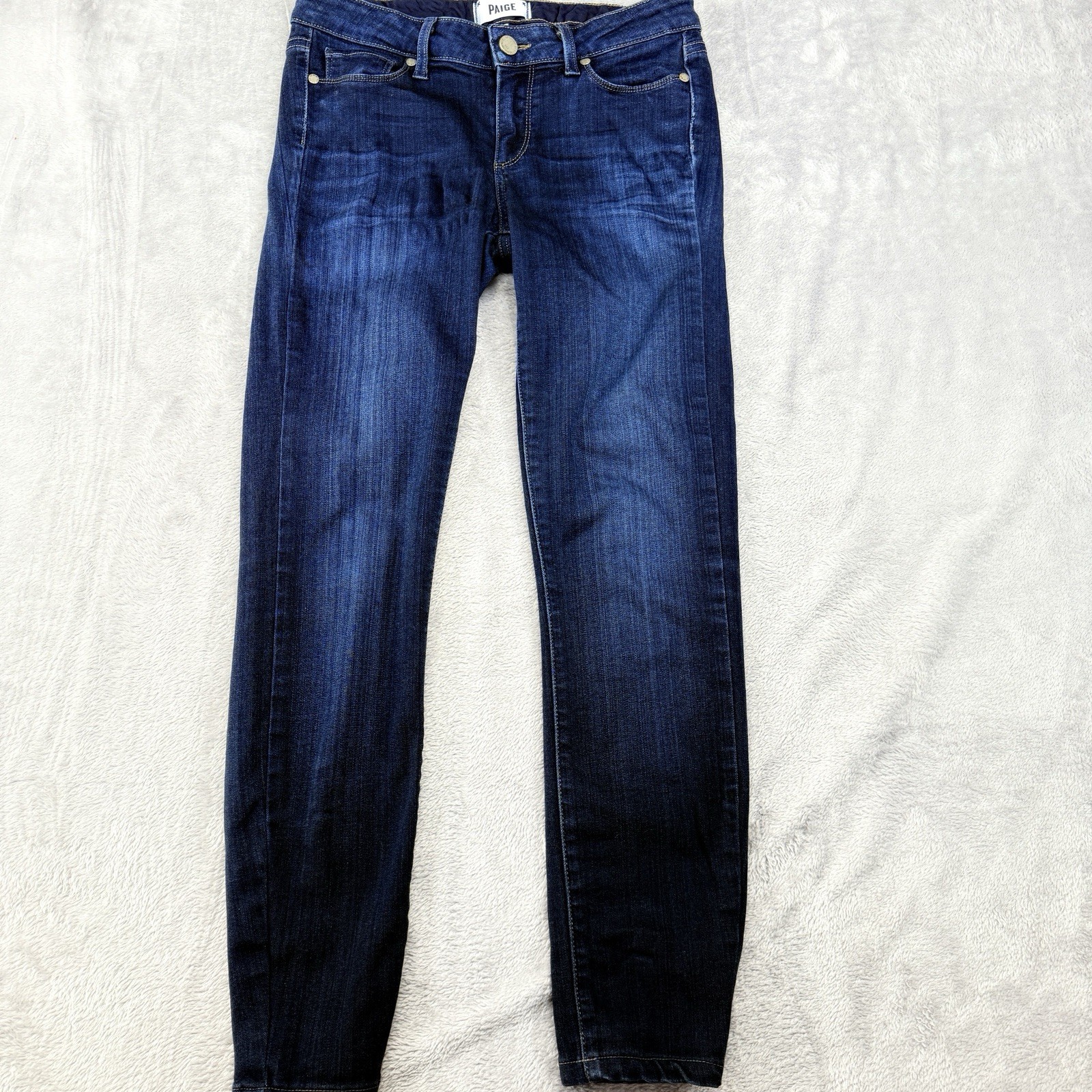 Women Size 27 Blue Denim Low Rise Stretch Lightweight