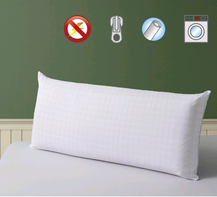 Savel Antistress Fibre Pillow 135cm - Medium Firm, Washable, Zip Cover, White image 2