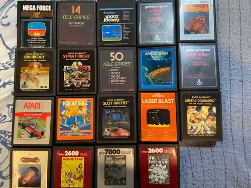 Atari 2600 & 7800 Game Lot 19 games.  Untested!