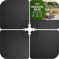 4 x OUTDOOR UMBRELLA CANTILEVER PARASOL BASE STAND SAND WATER FILLED WEIGHT 80KG