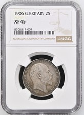 1906 Great Britain 1 Florin 2 Shillings KM#801 NGC XF45 EF45 Silver Edward