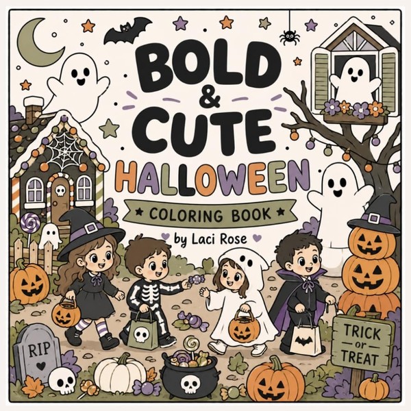 Halloween Malbuch FüR Erwachsene & Kinder - Geister, KüRbisse, Hexen, SpukhäUser-image