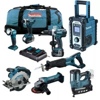Makita Lxt 18V 12Tlg. Akku Werkzeug + DBN600 Z Akku-Stauchkopfnagler