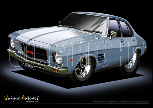 Impresiones artísticas Holden HQ Monaro - dibujos animados clásicos HQ GTS (27 colores) - Imagen 13 de 31