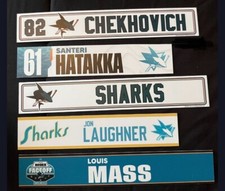 San Jose Sharks Jersey Locker Nameplate Lot Barracuda Seals Team Issue