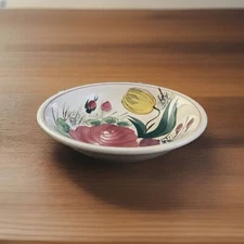 Vintage Hand Painted Floral Ironstone Ware 11” Serving Bowl (H)