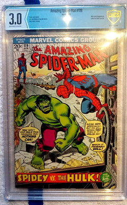 Amazing Spider-Man vol 1 #119 (MARVEL 1973) vs The Incredible HULK - CBCS 3.0