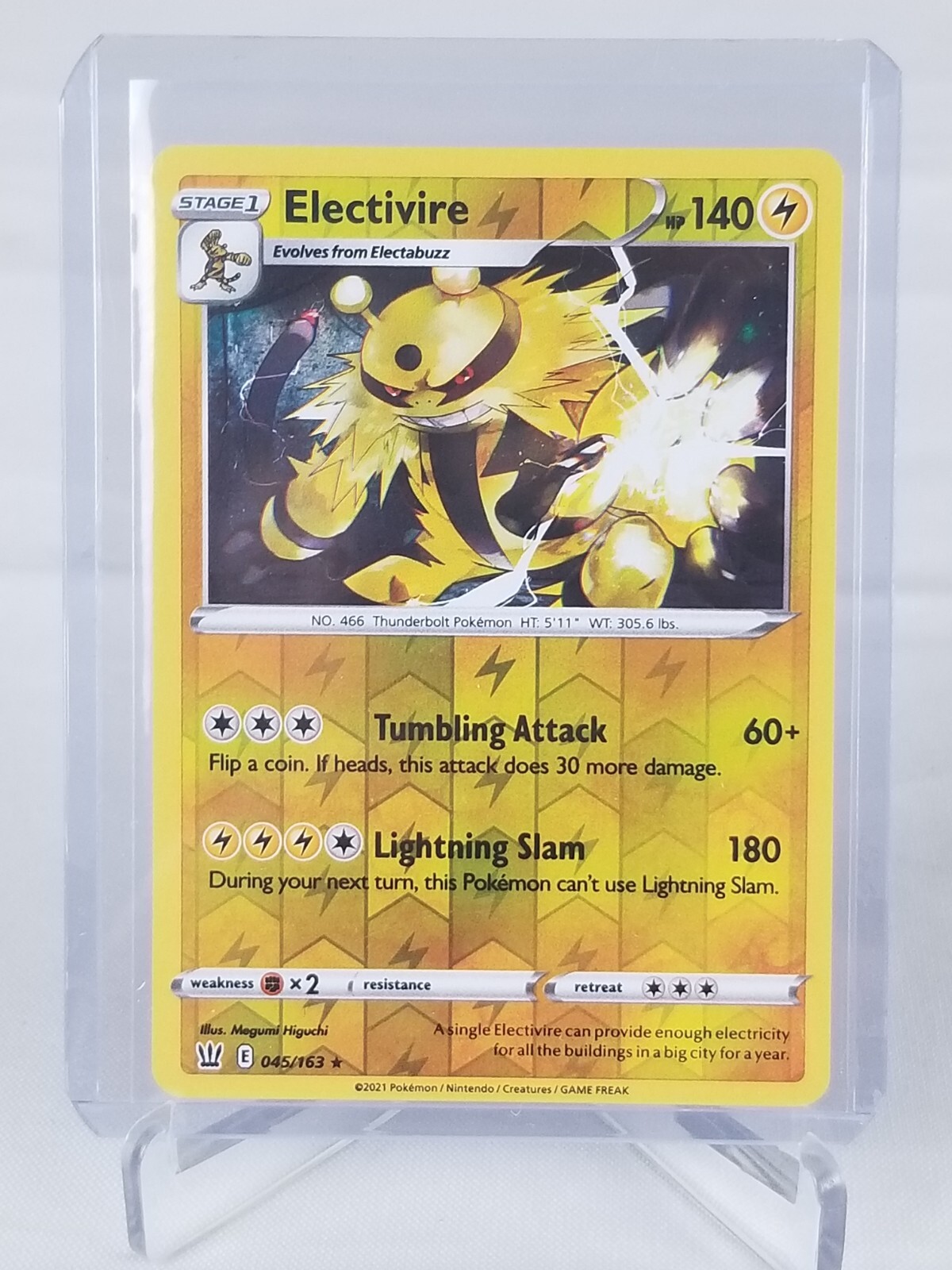 Electivire Holo #45 Pokemon Card 2021