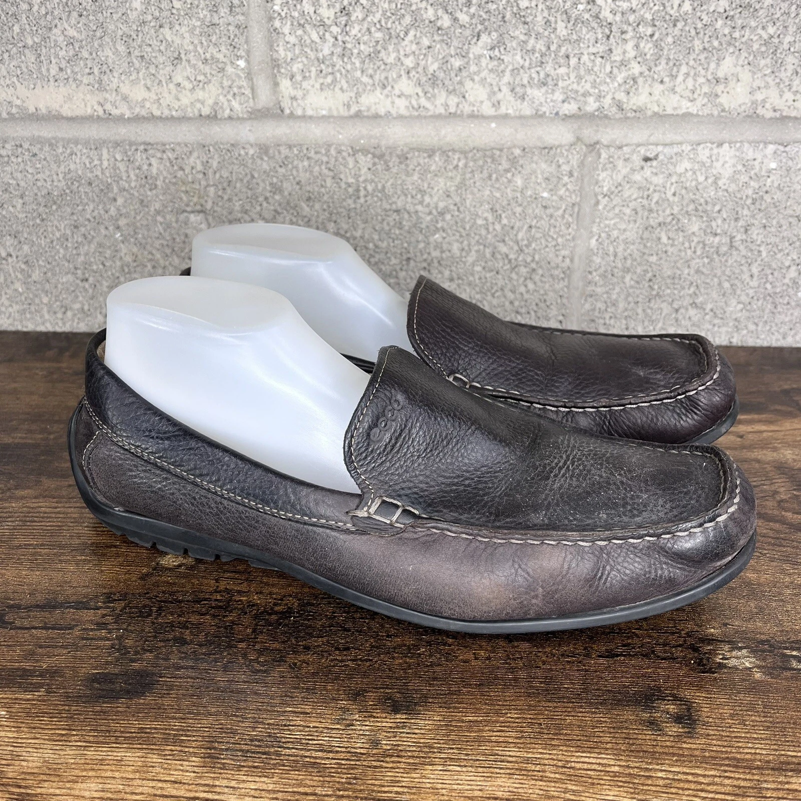 Mocassini da guida ECCO da uomo classici morbidi moc marroni in pelle taglia 10 10 5