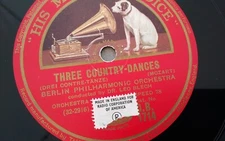 Dr. Leo Blech 78rpm Single 12-inch His Masters Voice #D.B.1714 Three Country Dan