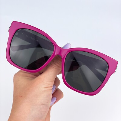 Balenciaga Women Sunglasses Fuchsia Pink Grey Square  display picture 3