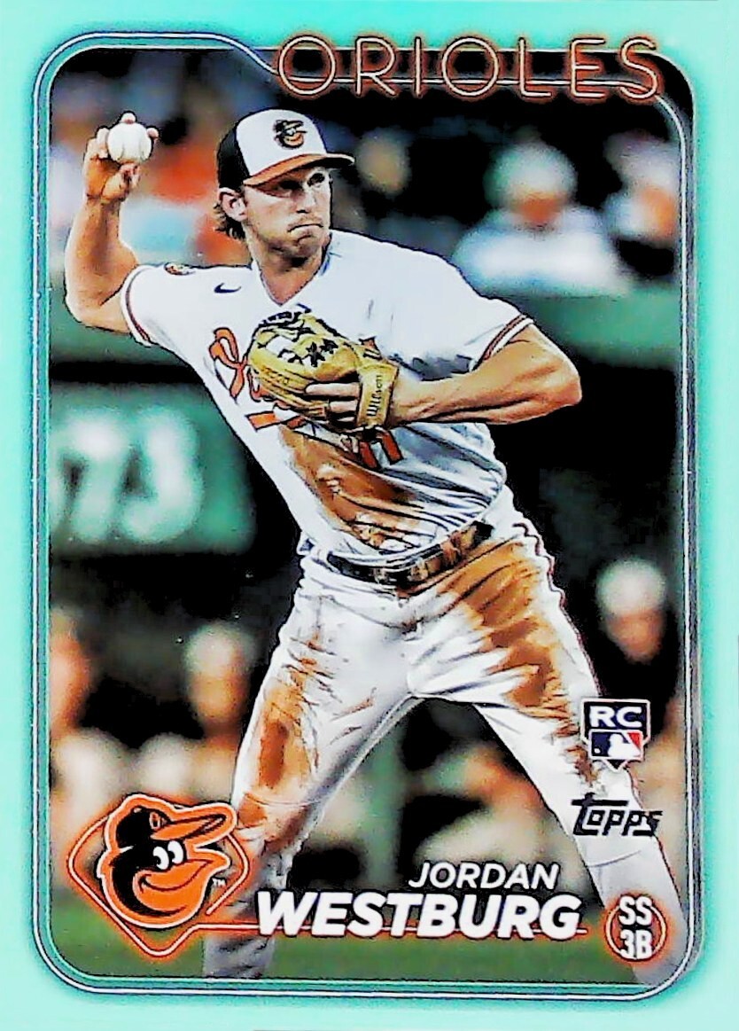 2024 Topps Series 1 FANATICS AQUA PARALLEL SP #66 JORDAN WESTBURG ORIOLES