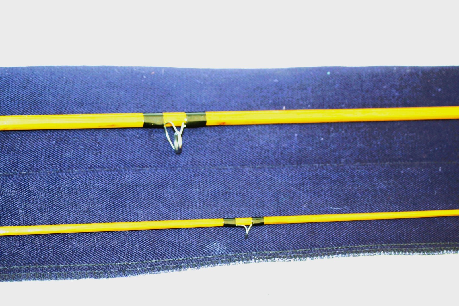 78" 2 piece split cane vintaFly fishing rod in very fine refurbished