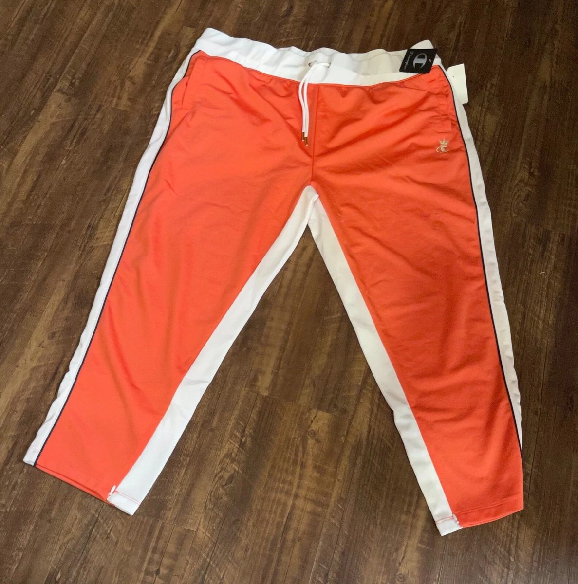 champion orange joggers