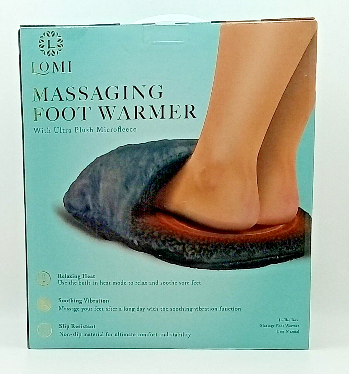 Lomi Massaging Foot Warmer w/Ultra Plush Microfleece