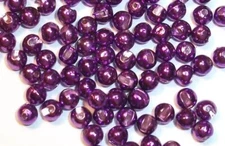 20 METALLIC PURPLE TUNGSTEN SLOTTED BEADS Fly Tying 6 Sizes to Pick From