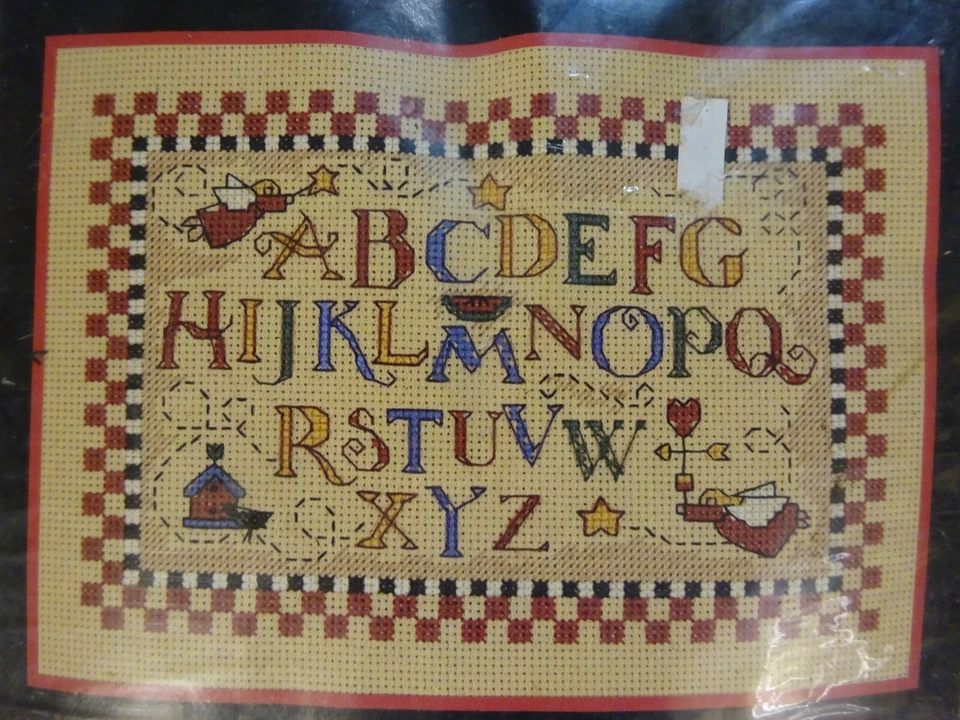 Dimensions NEW 6797 CHECKERBOARD ABC'S Counted Cross Stitch Debbie Mumm 1998 NEW - Image 3 of 4