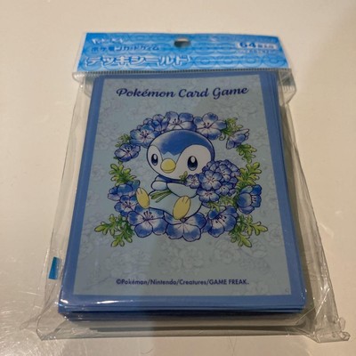 ebay pokemon card sleeves Pokemon Card Sleeves Baby Blue Eyes Piplup 64Pcs.From Japan