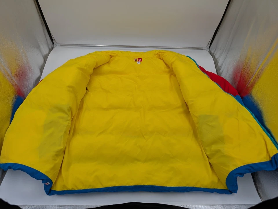 Lego X Target Para hombres Talla XLTall XLT Bloque de Color Puffer Chaqueta Abrigo Primario Foto 3 de 4