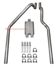 00-03 Dodge Dakota 3.9 4.7 5.9 Mandrel Bent Dual Exhaust w/ Two Chamber Muffler
