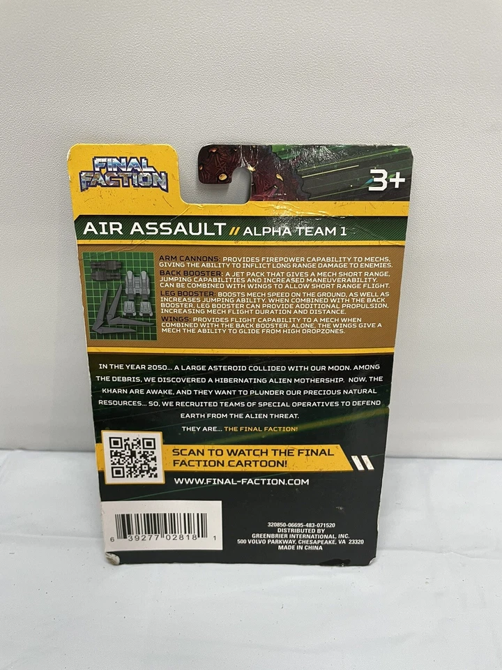 Final Faction - Alpha Team 1 - Paquete de armas mecánicas - Asalto aéreo - NUEVO Foto 2 de 3