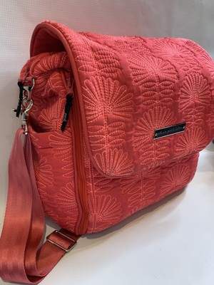 coral diaper bag