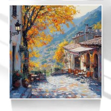 Leinwand Bild Italien Toskana Mediterrane Gemälde Wandbilder XXL Wanddeko 6615A