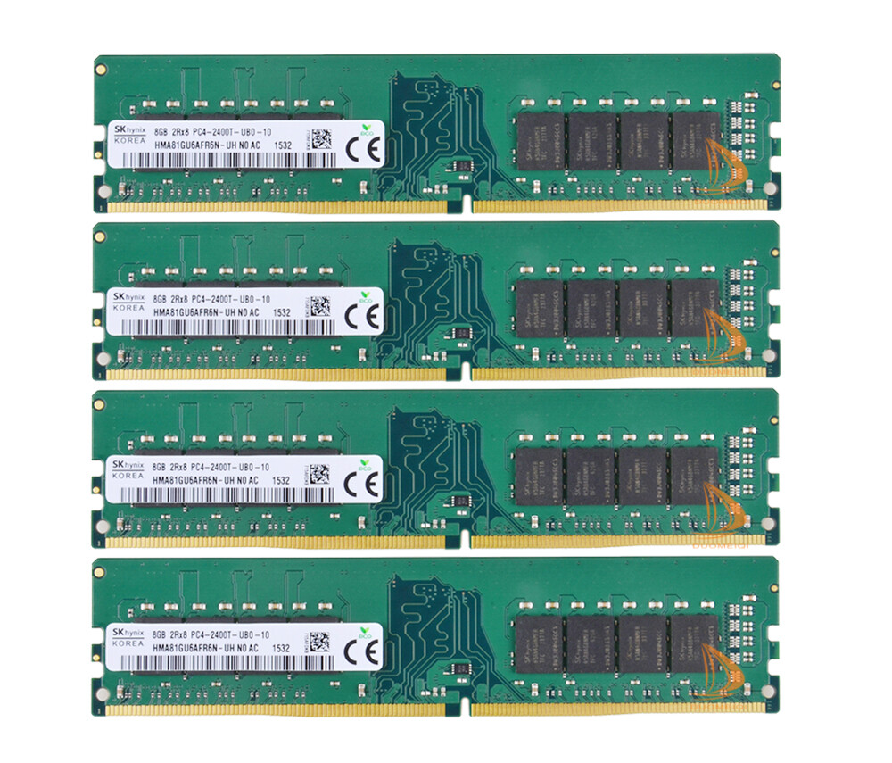 DDR4 8GB×4 2400Mhz 32GB SKHynix SK Hynix DDR4 RAM 32 GB 4x 8 GB PC4-2400T 2400MHz 288Pin UDIMM