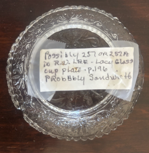 ANTIQUE SANDWICH GLASS CUP PLATES VARIOUS PATTERNS 3.5 INCHES- 8 TOTAL - Picture 3 of 10