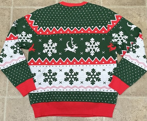Dr. Seuss Grinch Light Up Crewneck Sweatshirt Ugly Christmas Sweater Men's Large - Picture 4 of 5