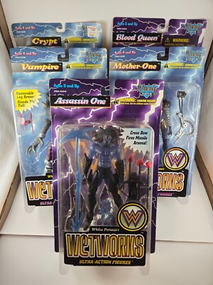 Mcfarlane Wetworks YB Lot of 6 Sealed - Assassin One Vampire Blood Queen Crypt