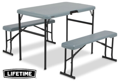 Bench Lifetime Camping Table And Chairs Folding Table And Chairs