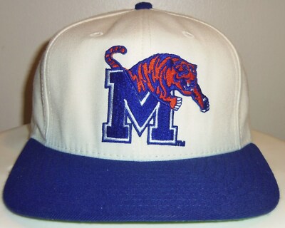 Vintage 90 S Memphis Tigers Ncaa University Fitted Hat 7 3 8 Green Under Rare Ebay