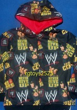 WWE John Cena Zip Up Hoodie 4-5 XSmall New child Never Give Up Sweatshirt