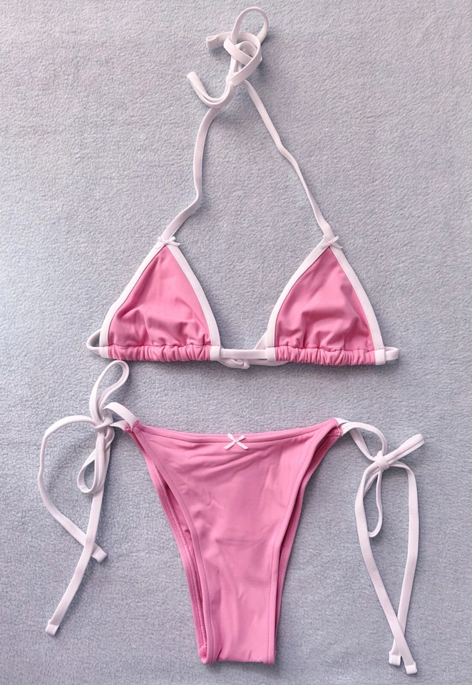 Новый с ярлыками розовый Frankies бикини плащ мая бикини верх и розмарин бикини низ 2 ПК M - Изображение 2 из 4