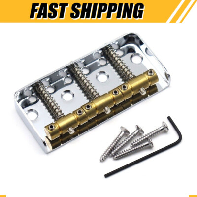 Short Silver Guitar Bridge Brass String Code 3-Saddle for Tele Telecaster Guitar