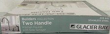 Glacier Bay Builders 2-Handle Standard Kitchen Faucet w/ Sprayer Stainless Steel