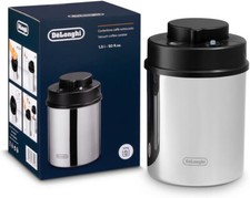 Delonghi DLSC063 Vaccuum Canister - Aluminium Black, Freshness up to 15 days