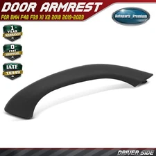 Left Black Interior Door Pull Handle Trim Cover for BMW F48 F39 X1 X2 2018-2023
