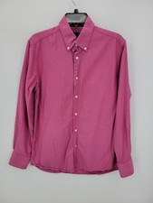 Tattersall London Shirt Mens 15.5 Pink Long Sleeve Button Down Casual Preppy