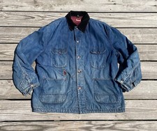 vintage 50s BIG MAC Denim jacket wool liner size XL made in USA Heavily worn