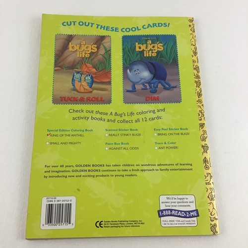 Disney Pixar Bugs Life Special Edition Coloring Book King Of Anthill Vintage NEW - Imagen 6 de 6